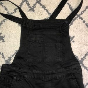 Free People NWOT Black Denim Overalls